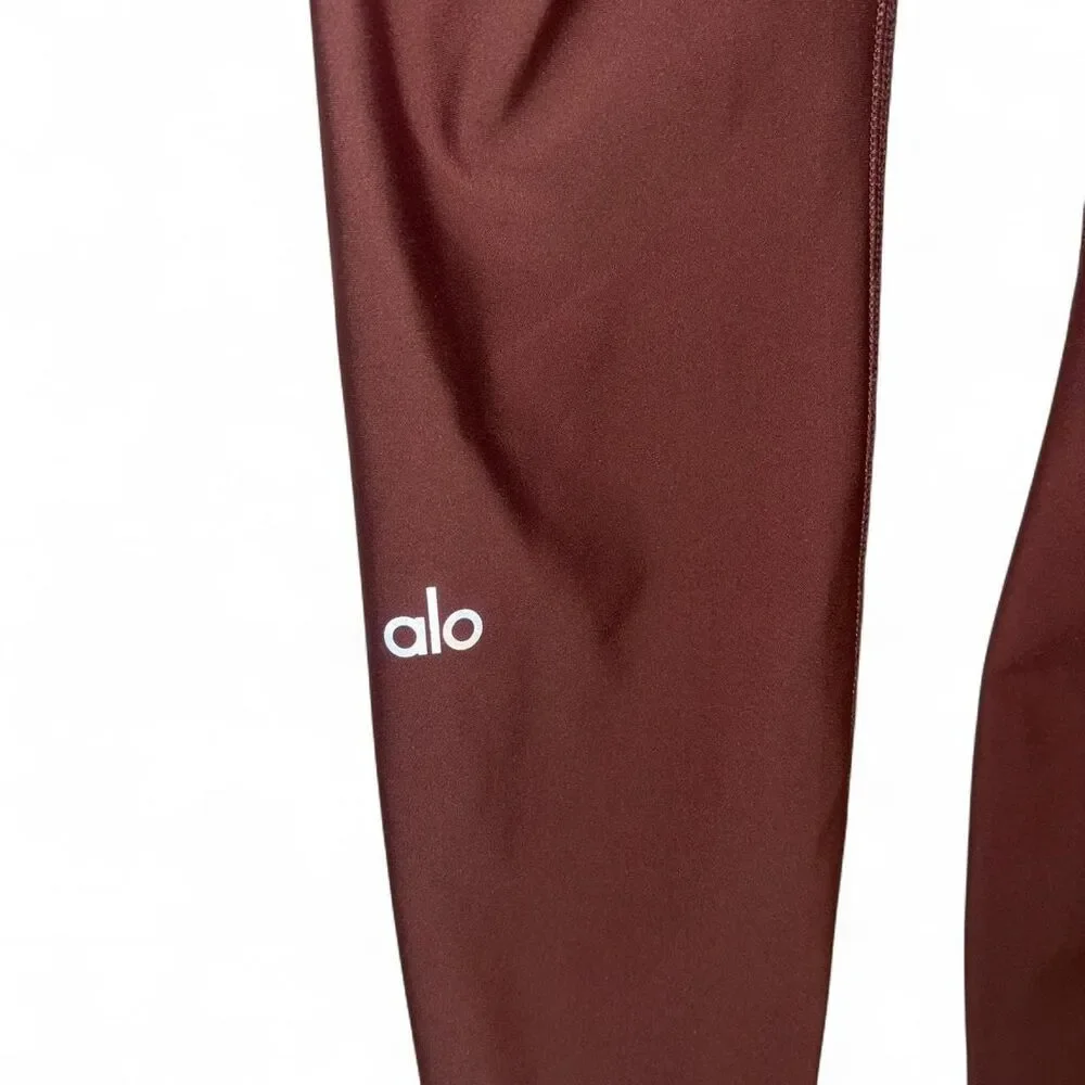 Alo-yoga Women's Brown and Burgundy Leggings
